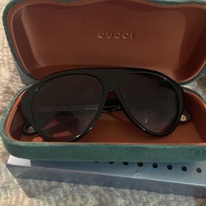Gucci Black Aviator Sunglasses